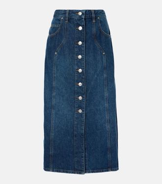 Isabel Marant Vandy denim midi skirt