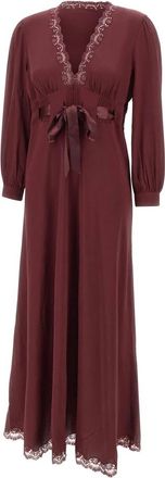 Rixo Adaline Midi Jurk - Dames - Casual kleedjes - Rood - S - Satijn - Kleedjes
