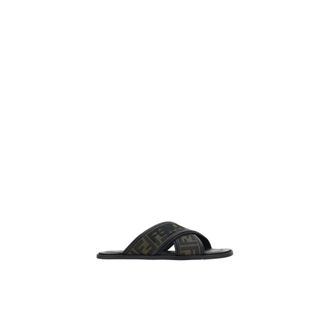 Fendi Sliders, male, Black, Size: 6 US Slides