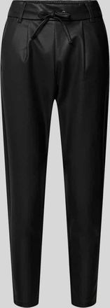 Only Straight Leg Kunstlederhose mit elastischem Bund Modell POPTRASH in Black, Größe XL/30