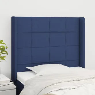 vidaXL Cabecero Con Orejas De Tela Azul 103x16x118/128 Cm Vidaxl