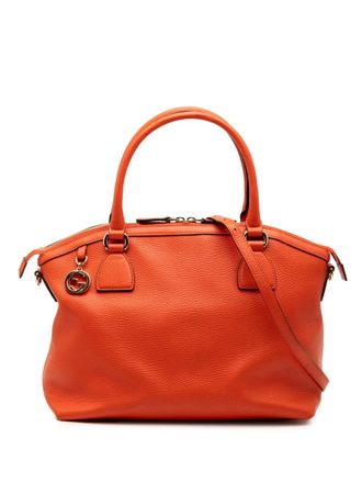 Gucci 2000-2015 Medium Leather GG Charm Dome satchel - Orange