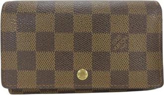 Louis Vuitton Pre-owned Stoffen Portemonnee - Dames - Vintage Accessoires - Bruin - ONE Size - Vintage