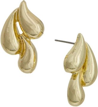 Adornia Adornia Plated 3-Teardrop Stud Earrings