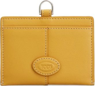 Tod's logo strap cardholder - men - CALFSKIN - One Size - Yellow