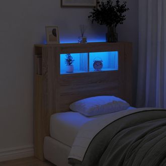 vidaXL Testiera Led Rovere Sonoma 100x18,5x103,5 Cm Legno Multistrato - Vidaxl