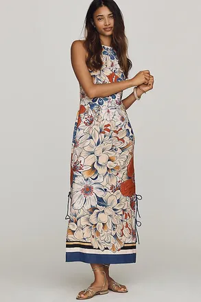 Farm Rio x Anthropologie Sleeveless Tie Maxi Dress