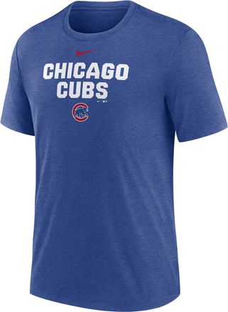 Nike Chicago Cubs Stacked Nike Mens MLB T-Shirt in Blue | NJFDEX49EJ-NKP