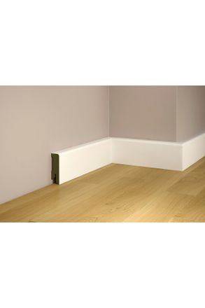 Tilo Sockelleiste, Weiss RAL 9016, Holzwerkstoff, 5x1.6x206 cm, Teppiche und B&ouml;den, Bodenbel&auml;ge, Bodenzubeh&ouml;r, Sockelleisten