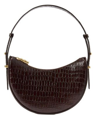 J.McLaughlin J. McLaughlin Mezzaluna Croc-Embossed Leather Handbag