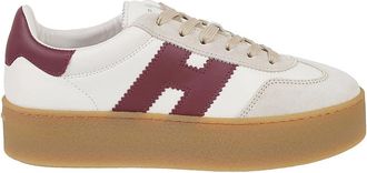 Hogan H698 Platform Sneakers - Dames - Sneakers - Wit - 37 EU - Leer - Schoenen