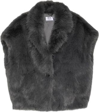 Betta Corradi Chaleco de Borrego con Solapa - Jackets - Mujer - Gris - M