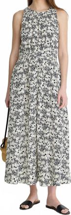 Apiece Apart Textured Bali Tank Midi Dress In Tropical Midnight