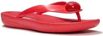FitFlop X Keith Haring Iqushion Button Flip-Flops in Signal Red at Nordstrom, Size 8.5