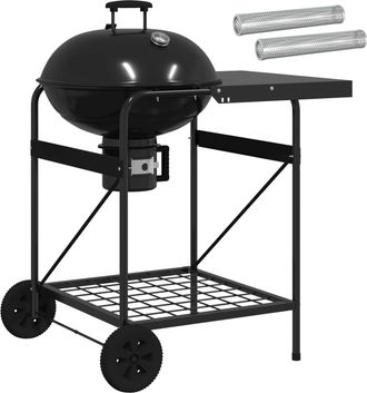 vidaXL Parrilla De Carb&oacute;n Con Tubos Ahumadores 91 X 71 X 107 Cm Acero Vidaxl