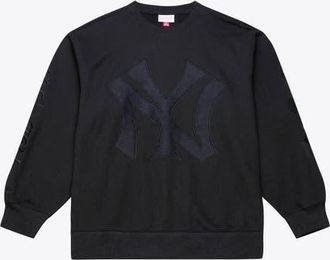 Mitchell & Ness Mens Mitchell & Ness Black New York Yankees Phantom Fleece Crewneck Sweatshirt at Nordstrom, Size X-Large