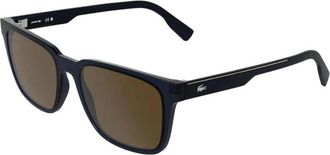 Lacoste Rechthoekige Zonnebril - Heren - Zonnebrillen - Blauw - 55 MM - Accessoires
