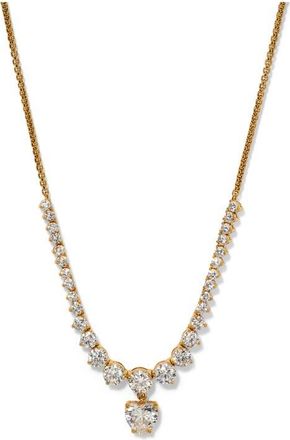 Nadri Astrid Heart Frontal Necklace in Gold at Nordstrom