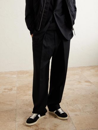 Tom Ford Blake Leather-Trimmed Suede Sneakers