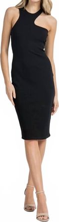 FORE COLLECTION Chantel Midi Dress In Black