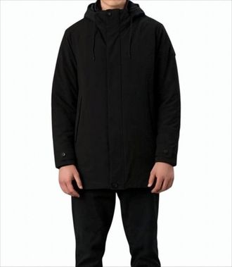 Rihunik Hooded Black Jacket With Zip Closure
