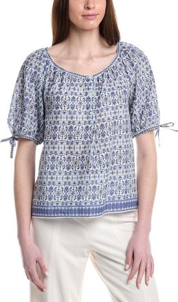 Max Studio Tie Puff Sleeve Blouse