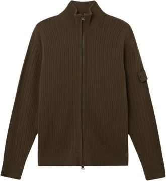Stone Island Cardigan - Heren - Vesten - Groen - S - Truien & Vesten