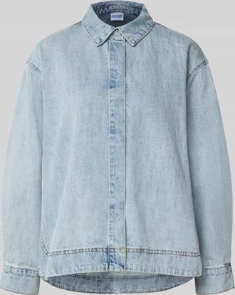 Pieces Regular Fit Jeansbluse aus reiner Baumwolle Modell GEGGO in Hellblau, Gr&ouml;&szlig;e XL