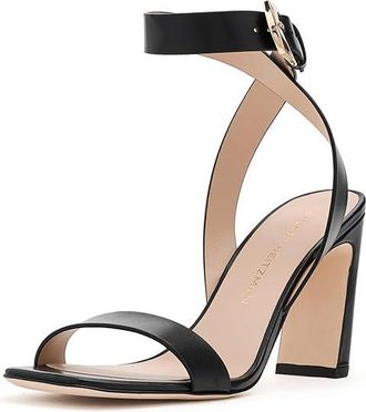 Stuart Weitzman Sai Sandals 85 Womens Sandals Black : 10.5 M, Leather
