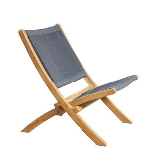 Wanda Collection Sill&oacute;n de jard&iacute;n lounge de cuerda gris oscuro