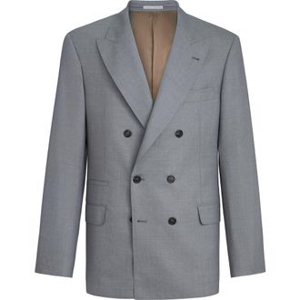 Brunello Cucinelli Hopsack blazer in Grey at Nordstrom, Size 60 It