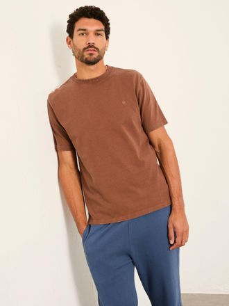 Fat Face FatFace Alton Relaxed Fit Brown Heavyweight T-Shirt