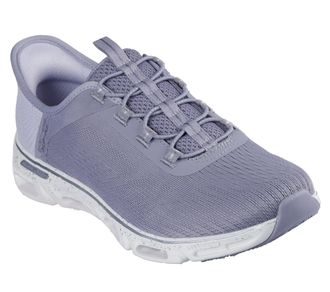 Skechers Womens Glide-Step Gratify Pace Slip-On Sneakers, Lavender Mesh, 6.5 UK