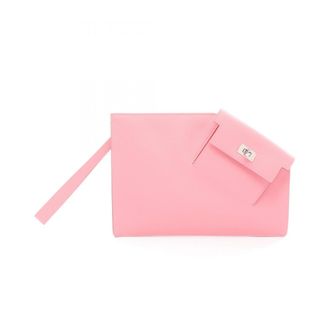 Herm&egrave;s Pink Epsom Leather Clutch Bag (Pre-Owned)