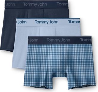 Tommy John Assorted 3-Pack Second Skin 4-Inch Stretch Modal Boxer Briefs in Drbl/s/fps at Nordstrom, Size X-Large