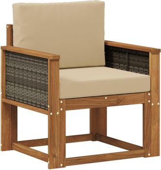 vidaXL Vidaxl Sof&aacute; Intermedio De Exterior Madera De Acacia S&oacute;lida Natural
