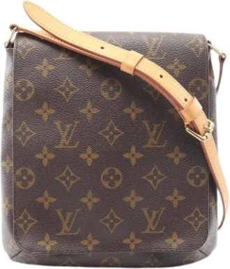 Louis Vuitton Pre-owned Canvas Cross Body Bag - Dames - Vintage Schoudertas - Bruin - ONE Size - Vintage