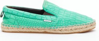 Jimmy Choo London Vlad embossed scaled leather espadrilles
