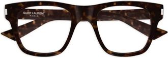 Saint Laurent Glasses, male, Brown, Size: 52 MM Square-frame Glasses