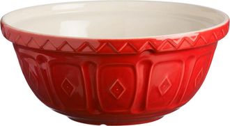 Mason Cash Color Mix Red Size 12 Mixing Bowl, 4.25 Quart