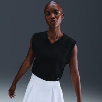 Nike Womens V-Neck Golf Vest in Black | IH0939-010