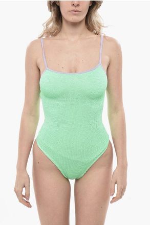 Reina Olga Ruched One-Piece Swimsuit with Open Back size One Size
