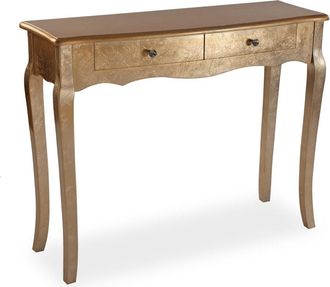 VERSA Consola en madera aglomerada oro