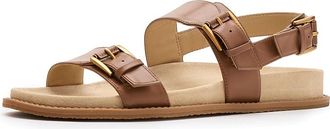 Michael Kors Nia Flat Sandals Womens Sandals Luggage : 9.5 M, Synthetic