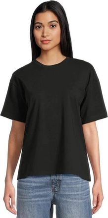 Madewell Womens Madewell Refined Easy Tee Black Cotton Short Sleeve Pullover RED1215