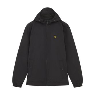 Lyle & Scott Mid Jassen Zip Through Hooded Jacket - Heren - Zomerjassen - Zwart - 2XL - Jassen
