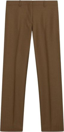 Burberry Tailored Wool Blend Trouser - Dames - Nette broeken - Bruin - 2XS - Wol - Broeken