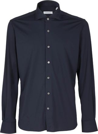 Orian Slim-Fit Blue Shirt With Classic Collar