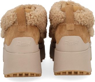 Ash Leather and Fabric Boots - Beige