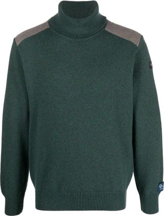 Paul & Shark Woollen Turtleneck Jumper - male - Paul & Shark - Turtlenecks - Green - 2XL - Knitwear